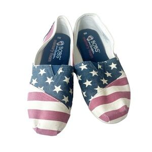 Patriotic flag slip on shoes size 6 women’s